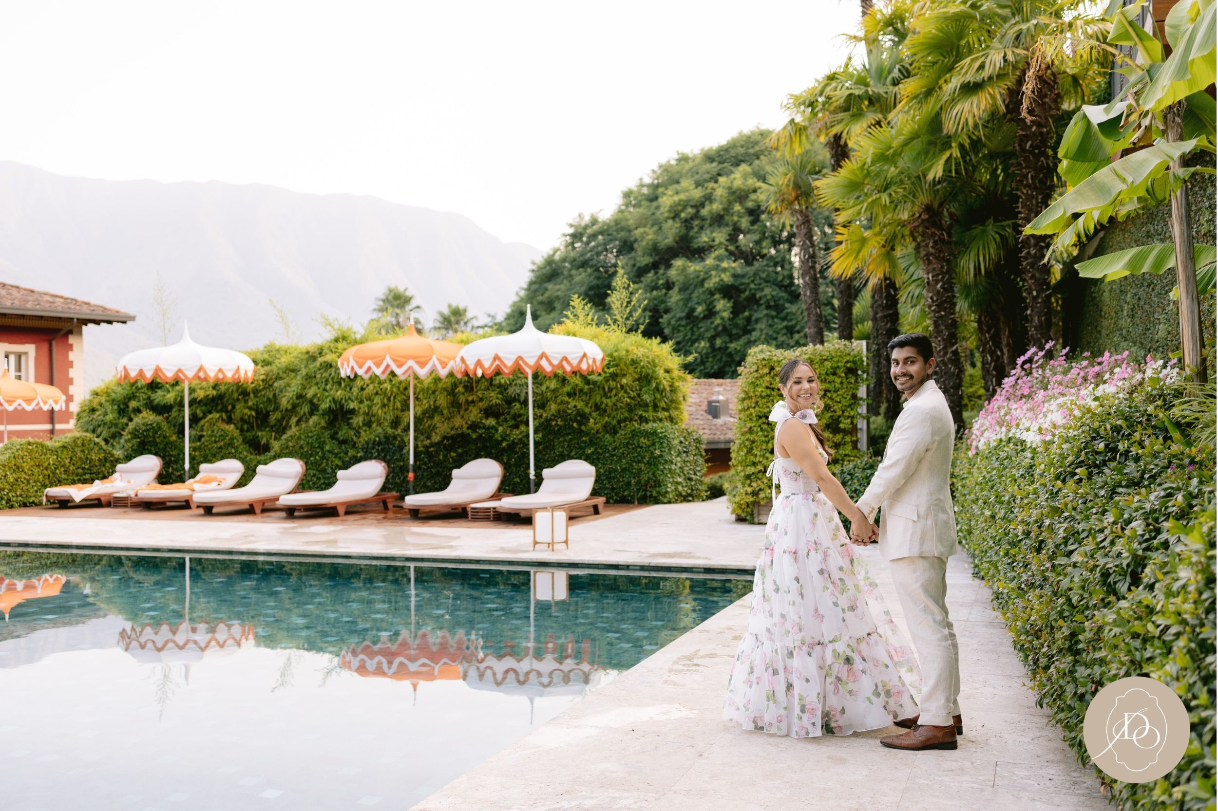 A funny Aperol Spritz pre-wedding Party at Grand Hotel Tremezzo, Lake Como