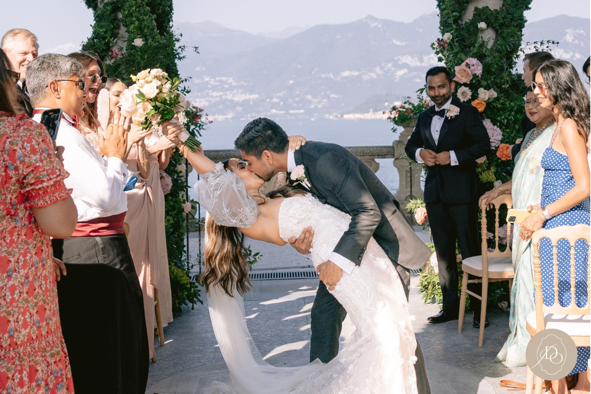 A sweet wedding at Villa Del Balbianello, Lake Como