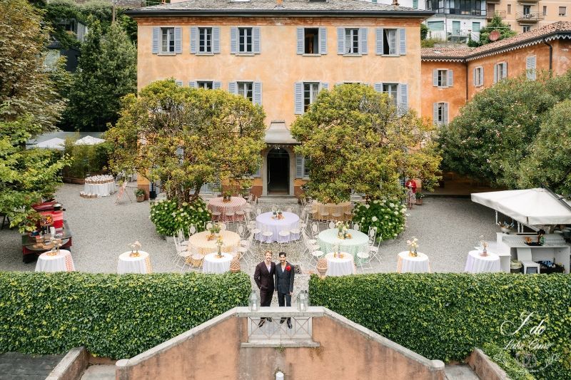 A colorful pre-wedding event at Villa Regina Teodolinda wedding in lake Como